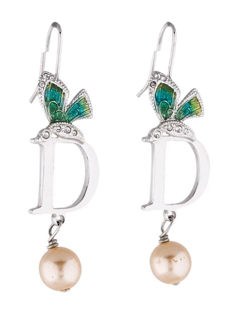 dior earrings butterfly